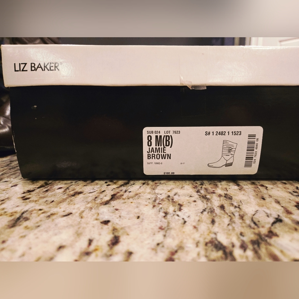 Liz Baker "Jamie" Brown Leather Slouch Boots - Picture 6 of 7